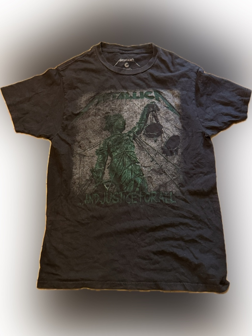 Black Metallica Graphic Tee - '...And Justice For All'